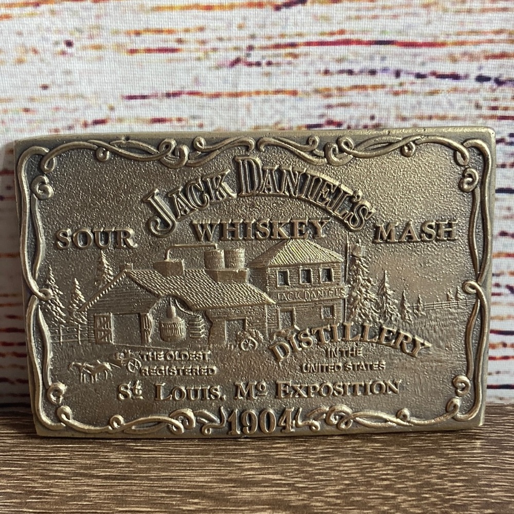 Rare Vintage Brass Jack Daniel’s Belt Buckle